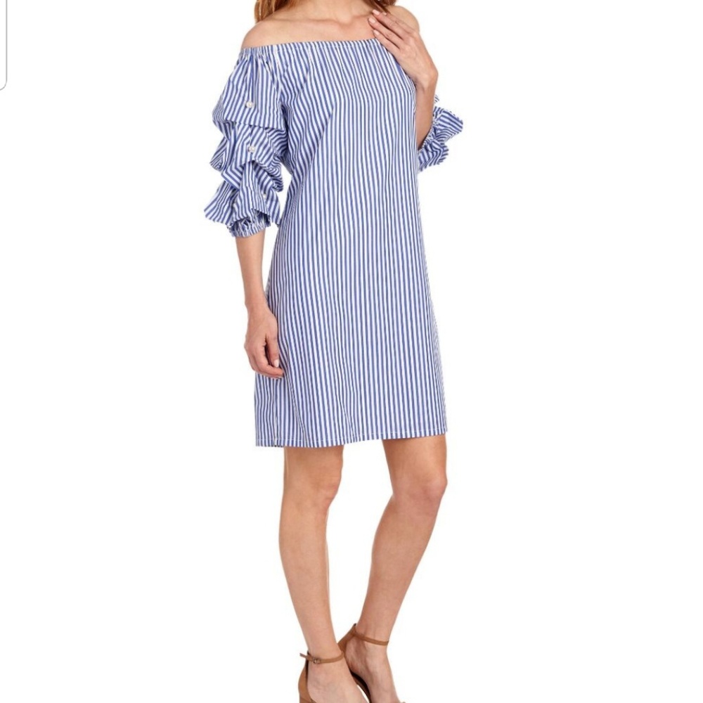 Sam and Jess Off the Shoulder Pearl Shift Dress - Picture 3 of 6